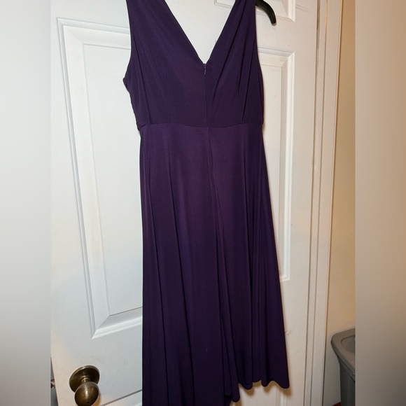 Vintage Jessica Howard Purple Aline Dress Pleated V Neckline Rhinestones Sz 6P - Picture 5 of 8